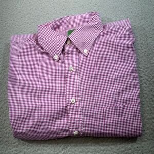 Sid Mashburn Shirt‎ Men Large Pink Check Pocket Button Down Preppy Office Casual